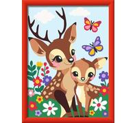 Ravensburger CreArt, Pintura por números para niños - Ciervos alegres