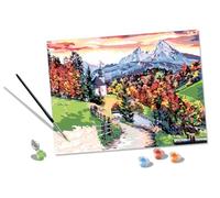 Ravensburger - CreArt Paisaje Prealpino, Kit para Pintar por Números, Contiene una Tabla Preimpresa 40x30 cm, Pincel, Colores y Accesorios, Juego Creativo Relajante para Adultos 14+ Años