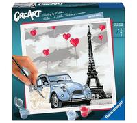 Ravensburger - CreArt: París, Pintar por Numeros Adultos y Niños, Cuadros para Pintar por Numeros, Incluye Completo Kit Pintar y Marco, Para Niños 14+ Años, 20x20cm