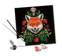 Ravensburger - CreArt Pixie Cold, Zorro, Kit para Pintar por Números, Contiene una Tabla Preimpresa 20x20 cm, Pincel, Colores y Accesorios, Juego Creativo Relajante para Adultos 14+ Años
