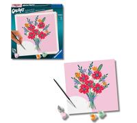 Ravensburger - Creart Adultos Serie Trend: Ramo Amapolas | Pintar Por Numeros Adultos | Kit Manualidades Adulto | Colorear Por Numeros Adulto Que Incluye Pintura Y Lienzo 20x20cm