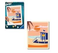 Ravensburger - Creart Serie C Trend: Cabaña En La Playa | Pintar Por Numeros Adultos Y Niños | Cuadros Para Pintar Por Numeros | Manualidades Adultos Y Niños De 14 Años O Más 24x30cm