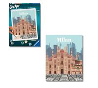 Ravensburger - CreArt Serie Trend C: Milan, Pintar por Numeros Adultos y Niños +12 años, Cuadros para Pintar por Numeros, Kit Manualidades Adultos, Incluye Kit Pintura con Pinceles, 24x30cm
