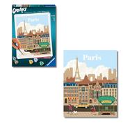 Ravensburger - CreArt Serie Trend C: Paris, Pintar por Numeros Adultos y Niños +12 años, Cuadros para Pintar por Numeros, Kit Manualidades Adultos, Incluye Kit Pintura con Pinceles, 24x30cm