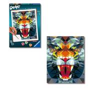 Ravensburger – Pintar por números Creart C Trend Tigre Polígono 24x30 cm 14+