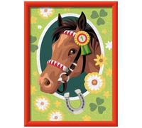 Ravensburger - CreArt Serie D - Caballo con Yeso 3D | Pintar Por Numeros | Kit Pintura | Medidas De 25 x 18,30 | Juegos Niños 9 Años | Ideas Regalo | Regalo Niño 9 Años
