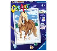 Ravensburger - CreArt Serie D, Caballo, Pintura por Numeros, Kit de Pintura para Niños, Juego Educativo para Niños de 9+ Años, 26x20 cm