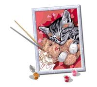 Ravensburger – Kit de pintura por números CreArt Serie D Gatito y su Osito 9+ 26x20 cm