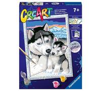 Ravensburger Kit de pintura por números CreArt Serie D Husky – Juego educativo niños 7+ 26x20 cm