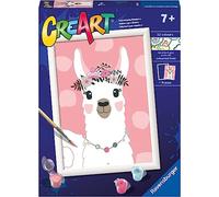 Ravensburger - CreArt Serie D: Llama, Pintar por Numeros Niños, Cuadros para Pintar por Numeros Niños, Incluye Completo Kit Pintar y Marco, para Niños de 7+ Años, 24x18 cm