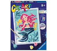 Ravensburger - CreArt Serie D, Sirenita, Pintura por Numeros, Kit de Pintura para Niños, Juego Educativo para Niños de 9+ Años, 26x20 cm
