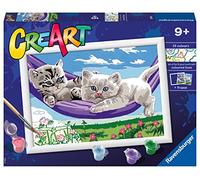 Ravensburger - CreArt Serie D: Sobre la Hamaca, Kit para Pintar por Números, Contiene una Tabla Preimpresa, un Pincel, Colores y Accesorios, Juego Creativo para Niños y Niñas 9+ Años