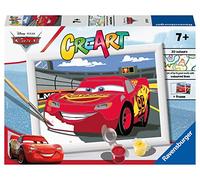 Ravensburger - CreArt Serie E, Cars: Rayo Mcqueen, Pintura por Numeros, Kit de Pintura para Niños, Juego Educativo para Niños de 7+ Años, 18x13 cm