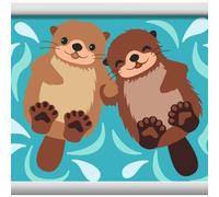 Ravensburger - CreArt Serie E - Castores Sonrientes | Pintar Por Numeros | Kit Pintura | Medidas De 14 X 19 | Juegos Niños 7 Años | Ideas Regalo | Regalo Niño 7 Años