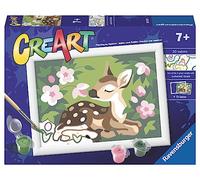 Ravensburger - CreArt Serie E, Cervatillo Entre Las Flores, Pintura por Numeros, Kit de Pintura para Niños, Juego Educativo para Niños de 7+ Años, 22x16 cm