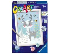 Ravensburger - CreArt Serie E, Ciervo Entre Estrellas, Pintura por Numeros, Kit de Pintura para Niños, Juego Educativo para Niños de 7+ Años, 18x13 cm