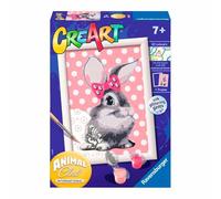 Ravensburger - CreArt Serie E, Conejito, Pintura por Numeros, Kit de Pintura para Niños, Juego Educativo para Niños de 7+ Años, 18x13 cm