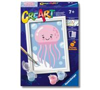 Ravensburger - Creart F: Medusa | Pintar por Numeros Niños | Kit Manualidades Niños | Incluye Kit Pintura Niños Completo | Regalo Niña 7 Años | Lienzos para Pintar Niños