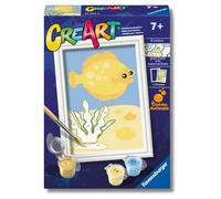Ravensburger - Creart F: Pececito | Pintar por Numeros Niños | Kit Manualidades Niños | Incluye Kit Pintura Niños Completo | Regalo Niña 7 Años | Lienzos para Pintar Niños