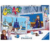 Ravensburger - CreArt Serie Junior: Frozen II, Kit para Pintar por Números, Contiene dos Tablas Preimpresas, un Pincel, Colores, Juego Creativo para Niños y Niñas 5+ Años