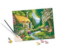 Ravensburger - CreArt Casa de Campo, Kit para Pintar por Números, Contiene una Tabla Preimpresa 40x30 cm, Pincel, Colores y Accesorios, Juego Creativo Relajante para Adultos 14+ Años