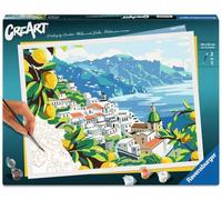 Ravensburger - CreArt Serie Premium B - Costa Amalfitana | Pintar Por Numeros | Kit Pintura | Medidas De 30 X 40 | Juegos Niños 12 Años | Ideas Regalo | Regalo Niño 12 Años