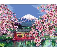 Ravensburger - Creart Serie Premium B: Flor De Cerezo | Manualidades Adultos | Pintar Por Numeros Adultos Relajante | Cuadros Por Numeros Art Collection 40x30cm