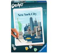 Ravensburger - CreArt Ciudad Nueva York, Kit pintar por números adultos