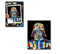 Ravensburger - CreArt Star Wars Darth Vader, Kit pintar por números adultos | Kit con lámina 24x30 cm, colores, pincel y marco incluidos; incluye todo lo necesario para pintar para adultos.