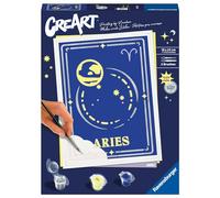Ravensburger - CreArt Trend D Zodiac: Aries, Horóscopo, Kit para Pintar por Números Adultos, Juego Creativo para Adultos y Niños 14+ Años