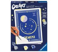 Ravensburger - CreArt Trend D Zodiac: Geminis, Horóscopo, Kit para Pintar por Números Adultos, Juego Creativo para Adultos y Niños 14+ Años