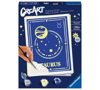 Ravensburger - CreArt Trend D Zodiac: Tauro, Horóscopo, Kit para Pintar por Números Adultos, Juego Creativo para Adultos y Niños 14+ Años
