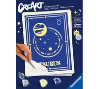 Ravensburger - CreArt Trend D Zodiac: Tauro, Horóscopo, Kit para Pintar por Números Adultos, Juego Creativo para Adultos y Niños 14+ Años