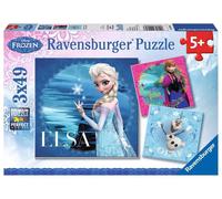 Frozen Ravensburger - Puzzle: Disney, Puzzles Infantiles 5 Años o Más, 3x49 Piezas, Rompecabezas, Regalos Niños 5 Años, 21x21cm