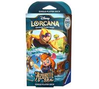Ravensburger - Disney Lorcana Azurite Sea, Mazo para un Jugador Esmeralda y Zafiro, Juego de Mesa, Juego de Cartas, Juego de Estrategia, Juego Niños 8 Años o Más, Regalos Niños 8 Años, Accesorios
