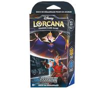 Ravensburger-Disney Lorcana TCG El Ascenso de Floodborn-Juego de Cartas Coleccionables -JCC-Deck de Inicio Amber & Zafiro a Partir de 8 años-Versión en español