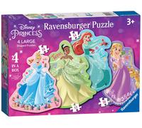 Ravensburger Disney Princess - 4 Large Shaped Jigsaw Puzzles (10, 12, 14, 16 Pie
