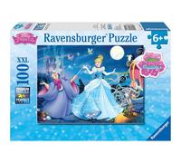 Ravensburger Disney Princess Adorable Cenicienta Rompecabezas de 100 piezas con purpurina para ni os: cada pieza es nica y las piezas encajan pe