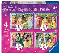 Ravensburger Princesa Disney Princess Toys-Rompecabezas de 4 en una caja-12, 16, 20, 24 Piezas, 19 x 14 x 0,2 cm (3156)