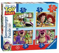 Ravensburger Disney Toy Story-Caja de 4 Pulgadas (12, 16, 20, 24 Piezas) Rompecabezas para niños a Partir de 3 años, Multicolor, 0 (7108)