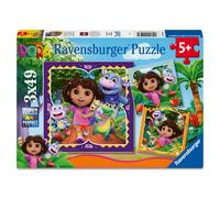 Ravensburger Dora Ready to Party 3 x 49 piece Jigsaw Puzzles - for Kids Age 5 Ye