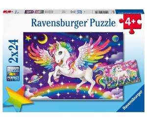 Ravensburger Eenhoorn en Pegasus (2 x 24) Unicornio y Pegaso
