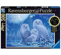 Ravensburger- Eulen im Mondschein Puzzle 16595-Puzzle (500 Piezas), diseño de búhos en la luz de la Luna, Multicolor (16595)