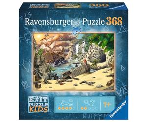Ravensburger Exit Puzzle Kids, 12954 The Pirate Adventure, Rompecabezas de 368 Piezas para niños a Partir de 9 años, Rompecabezas para niños