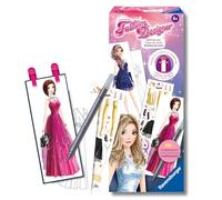 Ravensburger - Fashion Designer Style Book, Vestidos de Noche, Juego Creativo, Juego para Manualidades, Juego para Dibujar, Diseña la Moda, para Niños 6+ Años