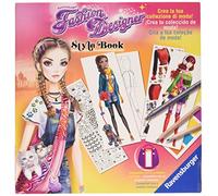 Ravensburger - Fashion Designer Style Book, Juego Creativo, Juego para Manualidades, Juego para Dibujar, Diseña la Moda, para Niños 6+ Años, 24x25 cm