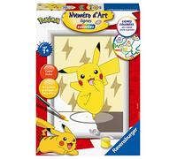 Ravensburger - Formato de número artístico 13x18 cm - Pikachu - Creative Leisure - Kit de pintura por números - Actividad relajante y creativa - a partir de 7 años - 20240