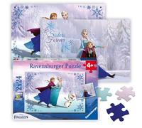 Ravensburger Frozen Rompecabezas 2 x 24 Piezas (09115 7) | Puzzle de alta calidad, cartón grueso y resistente, juego de 2 puzles, 2 carteles incluidos