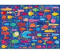 Ravensburger Funny Fish Friends - Rompecabezas XXL de 200 piezas para niños de 8 años en adelante