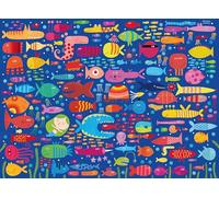 Ravensburger Funny Fish Friends - Rompecabezas XXL de 200 piezas para niños de 8 años en adelante